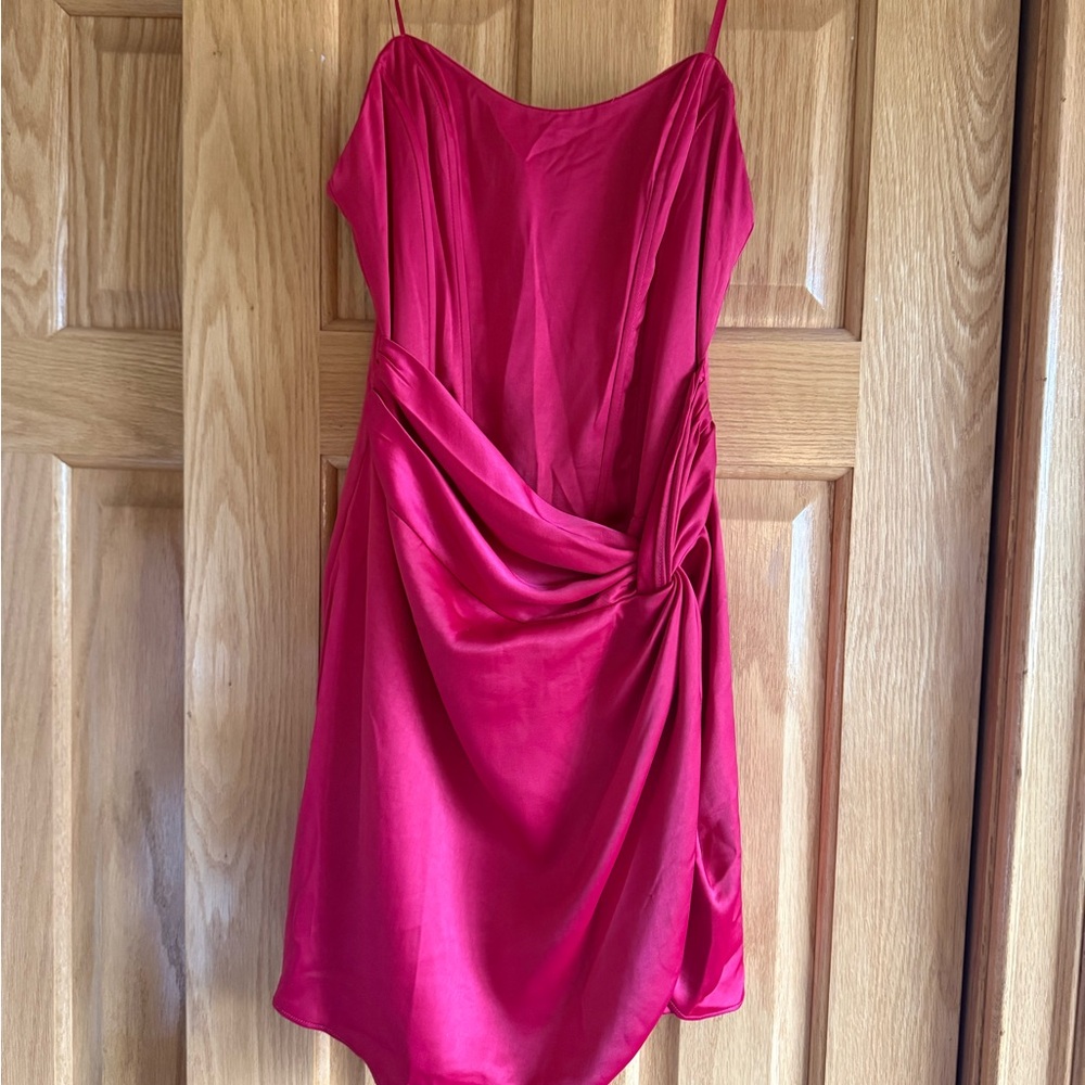 Vici Fuchsia Draped Mini Dress